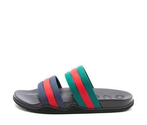 Buy Gucci Agrado Grg Rubber Slide Black Blue Green Red at Sasom – Authentic and Ready to Ship